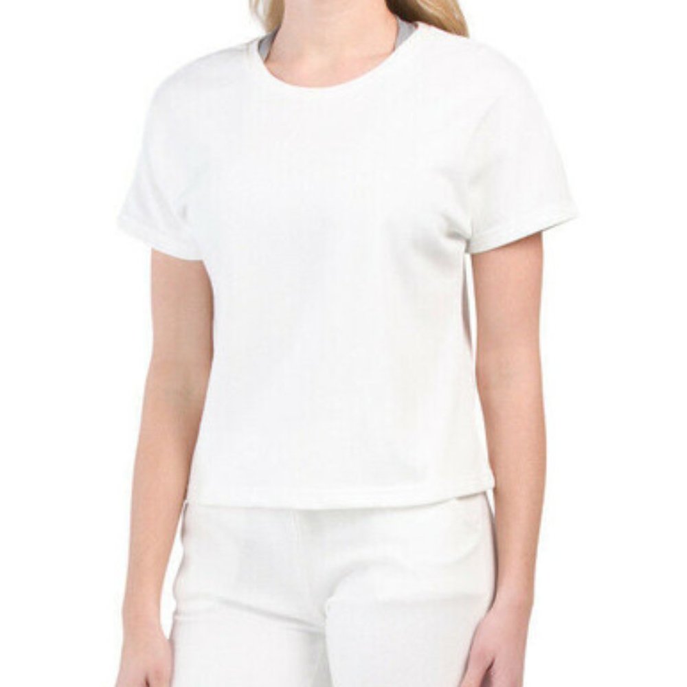 💫 MORRISDAY THE LABEL Juniors Melody Short Sleeve Top - Cream/White 💫